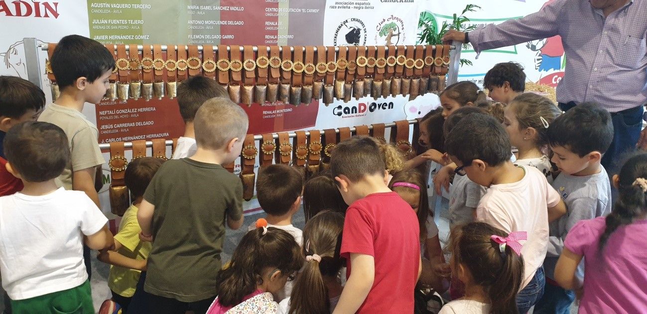 Alumnos conociendo cencerros